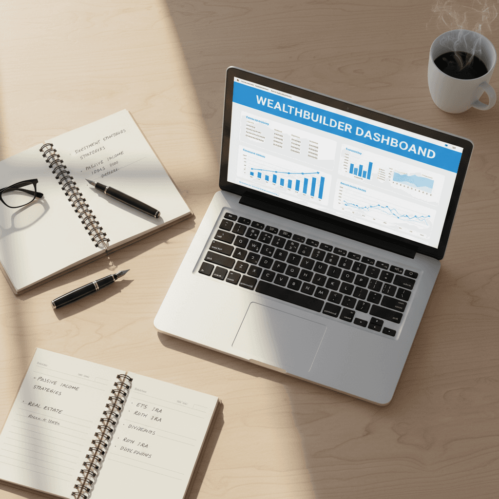 Digital financial literacy course displayed on laptop